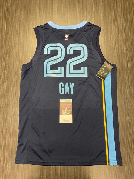 Rudy Gay Memphis Grizzlies Autographed Custom Jersey JSA