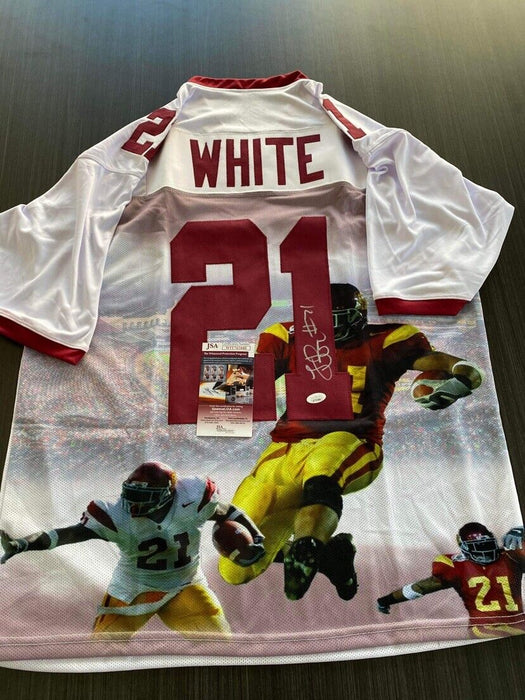 LenDale White USC Trojans Autographed Custom Jersey JSA