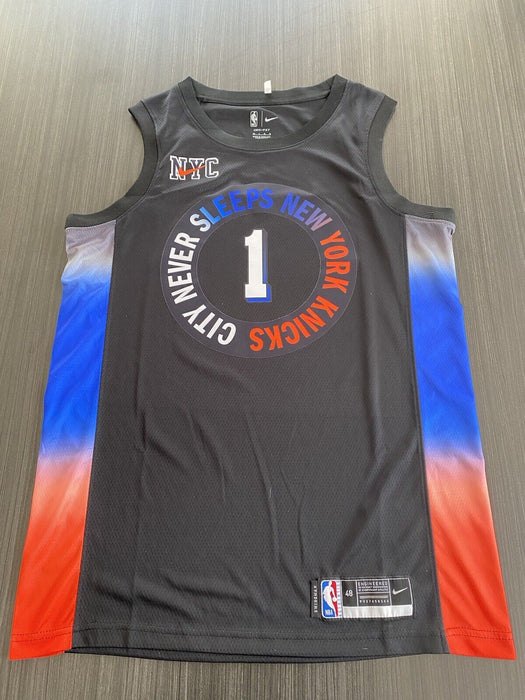 Obi Toppin New York Knicks Autographed Custom Jersey JSA