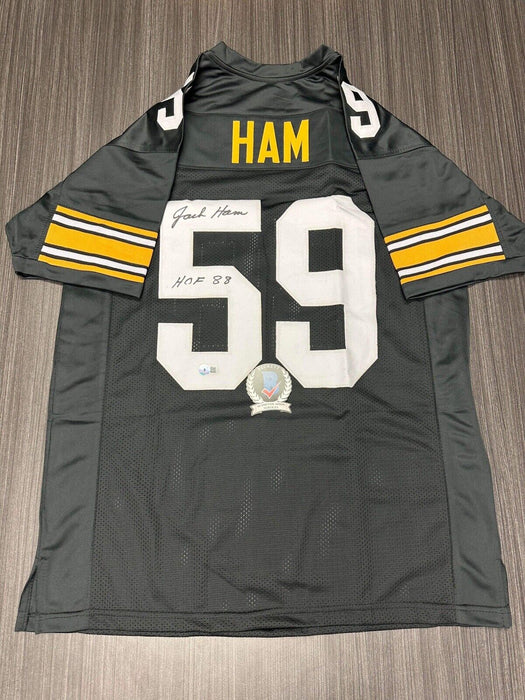 Jack Ham Pittsburgh Steelers Autographed Custom Jersey Beckett Inscribed