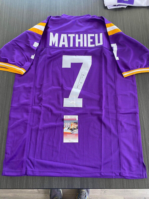 Tyrann Mathieu LSU Tigers Autographed Custom Jersey JSA