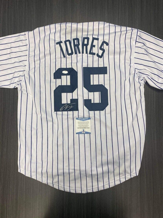 Gleyber Torres New York Yankees Autographed Custom Jersey Beckett