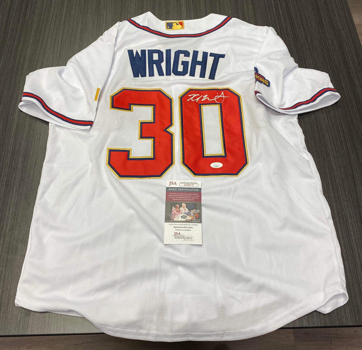 Kyle Wright Atlanta Braves Autographed Custom World Series Jersey JSA