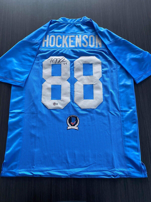 TJ Hockenson Detroit Lions Autographed Custom Jersey Beckett