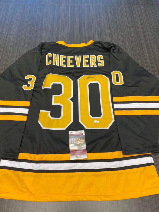 Gerry Cheevers Boston Bruins Autographed Custom Jersey JSA