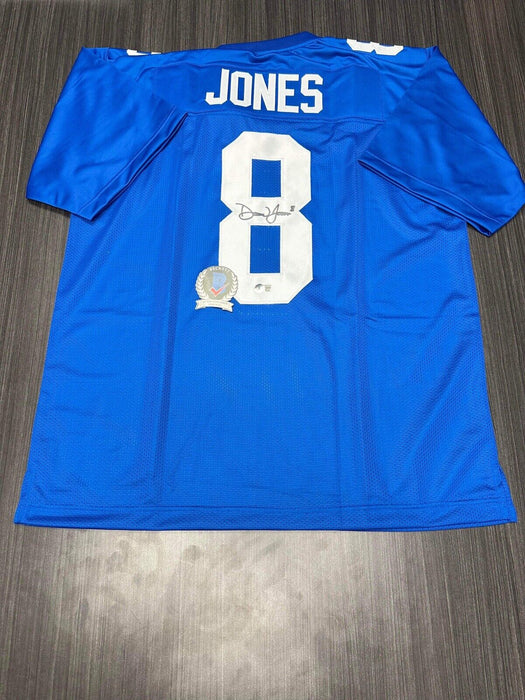 Daniel Jones New York Giants Autographed Custom Jersey Beckett