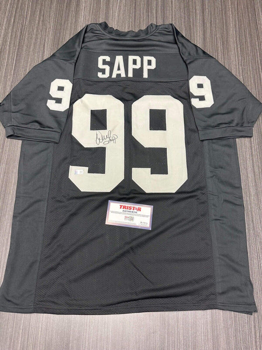 Warren Sapp Oakland Raiders Autographed Custom Jersey Tristar