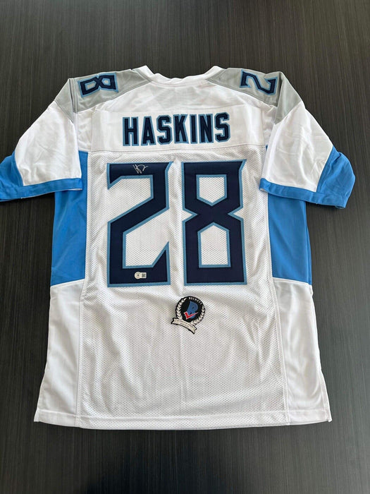 Hassan Haskins Tennessee Titans Autographed Custom Jersey Beckett