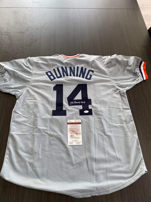 Jim Bunning Detroit Tigers Autographed Custom Jersey JSA Inscribed