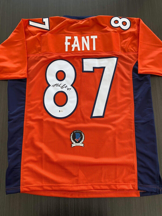 Noah Fant Denver Broncos Autographed Custom Jersey Beckett