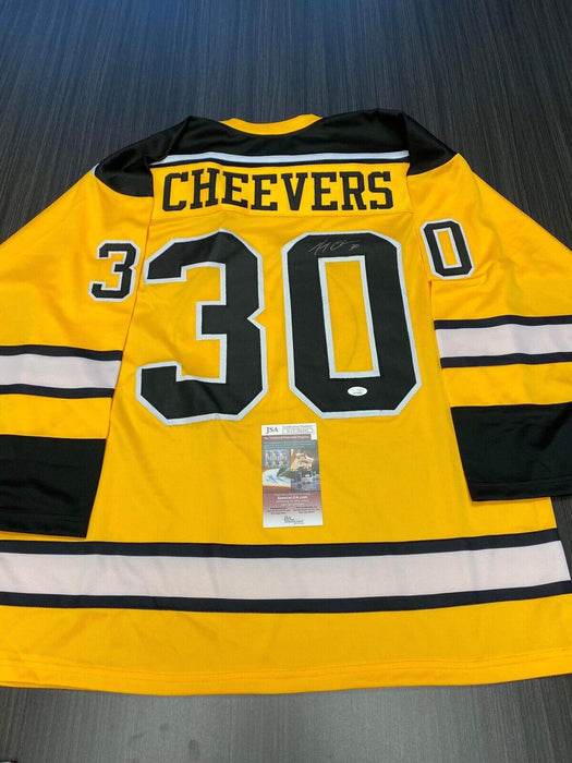 Gerry Cheevers Boston Bruins Autographed Custom Jersey JSA